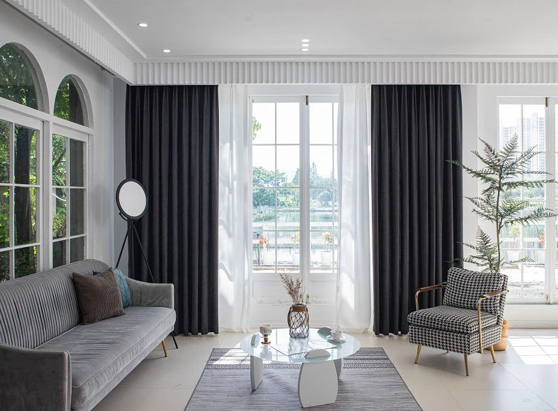 無地無地起毛カーテン生地